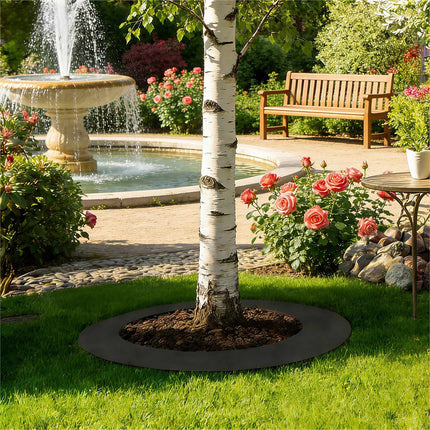 Anneau d'arbre en acier galvanisé, bordure de coupe pour pelouse