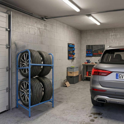 Stahl-Reifenregal – Garagenaufbewahrung, fasst 4 Reifen