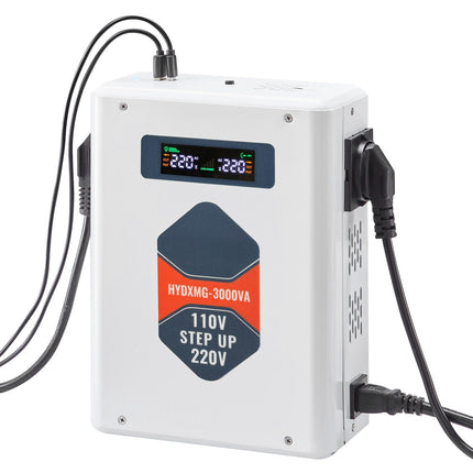 Step-Up Voltage Converter 3000VA, 110V to 220V, USB, LCD