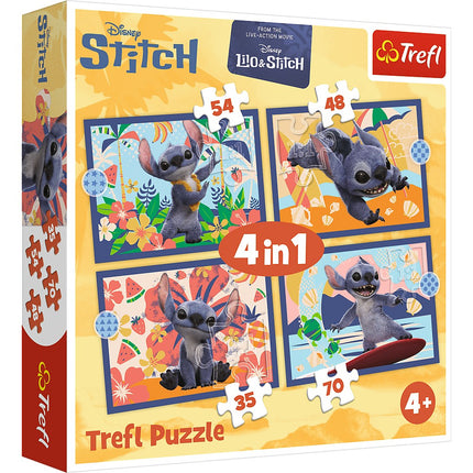 Ensemble de puzzle Stitch 4 en 1 pour les vacances à Hawaï