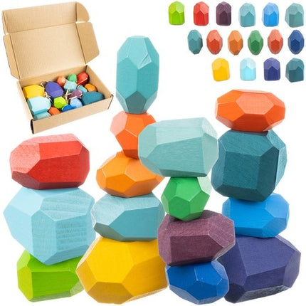 Pierres/blocs de bois - 16 pièces 22475