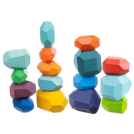 Pierres/blocs de bois - 16 pièces 22475