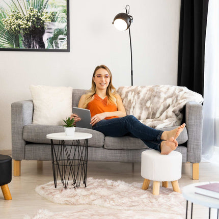 Tabouret en cuir artificiel