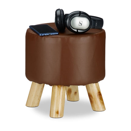 Tabouret en cuir artificiel