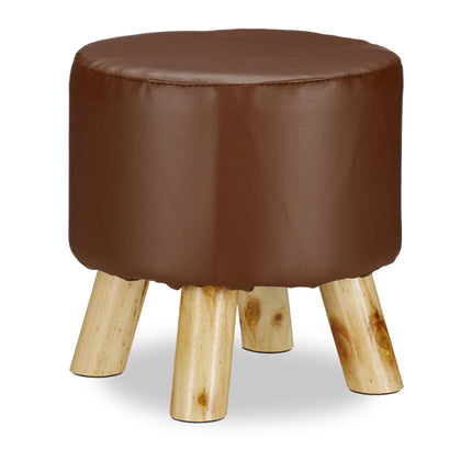 Tabouret en cuir artificiel