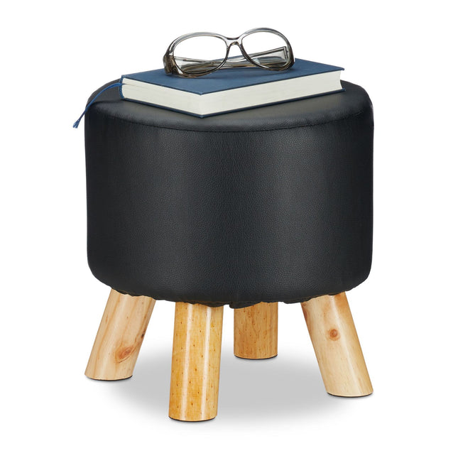 Tabouret en cuir artificiel