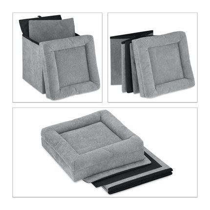 Tabouret pour niche à chat en gris