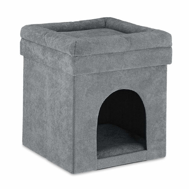 Tabouret pour niche à chat en gris
