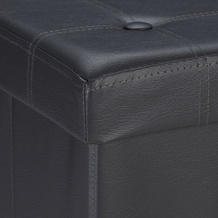 Tabouret en cuir artificiel avec espace de rangement
