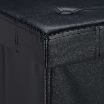 Tabouret en cuir artificiel avec espace de rangement