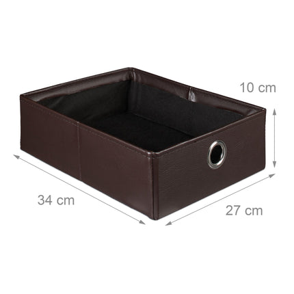 Tabouret en simili cuir à 2 compartiments