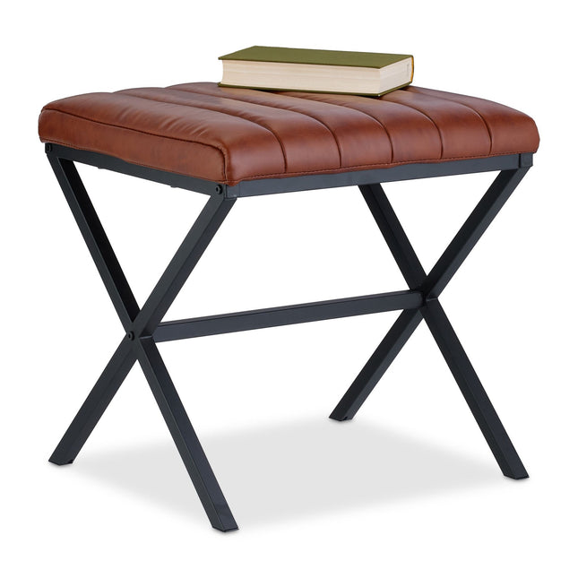 Tabouret avec revêtement en cuir artificiel
