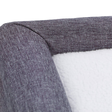 Tabouret avec trou pour chat en gris