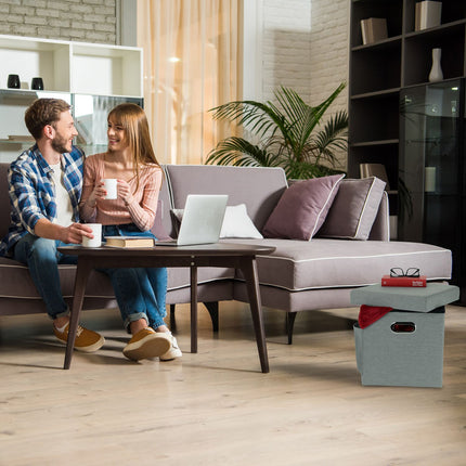 Tabouret avec rangement et poches