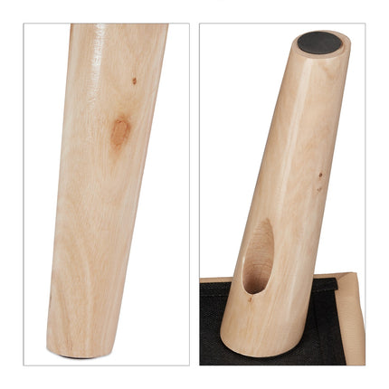 Tabouret avec espace de rangement en similicuir