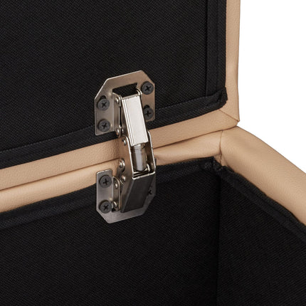Tabouret avec espace de rangement en similicuir