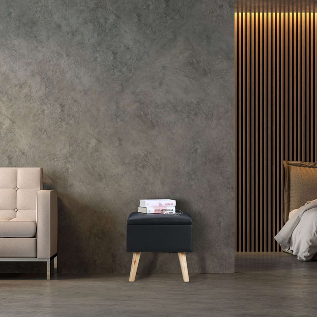 Hocker mit Stauraum Kunstleder