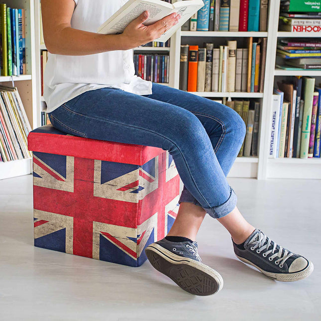 Tabouret avec espace de rangement Motif tendance