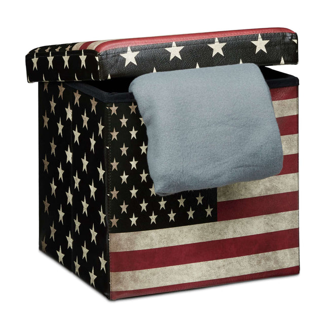 Tabouret avec espace de rangement Motif tendance