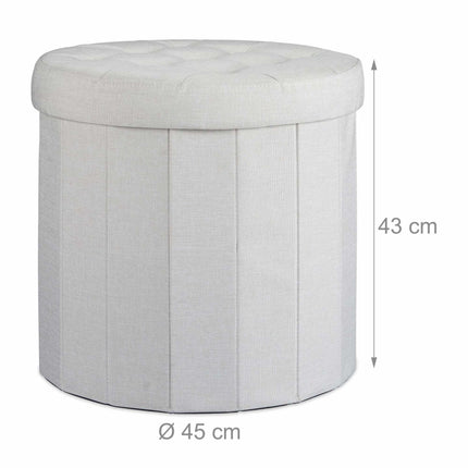 Hocker mit Stauraum Größe L rund