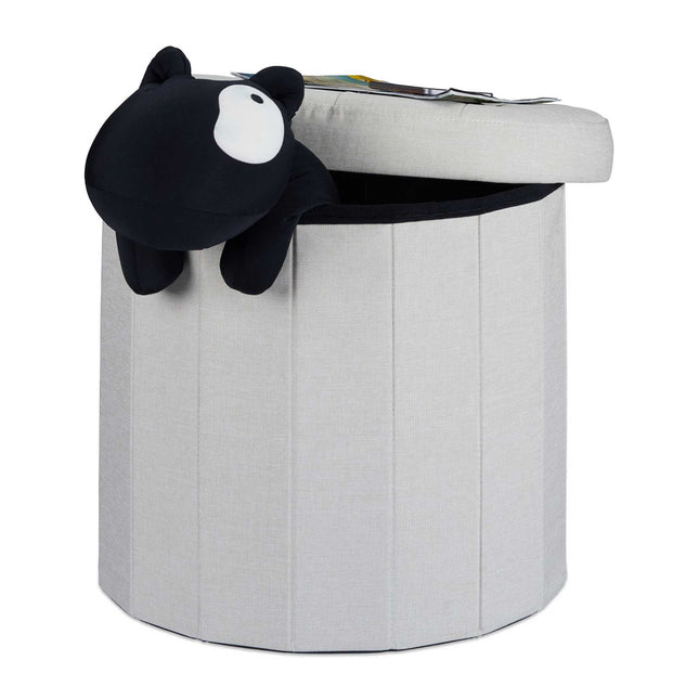 Tabouret avec espace de rangement taille L rond