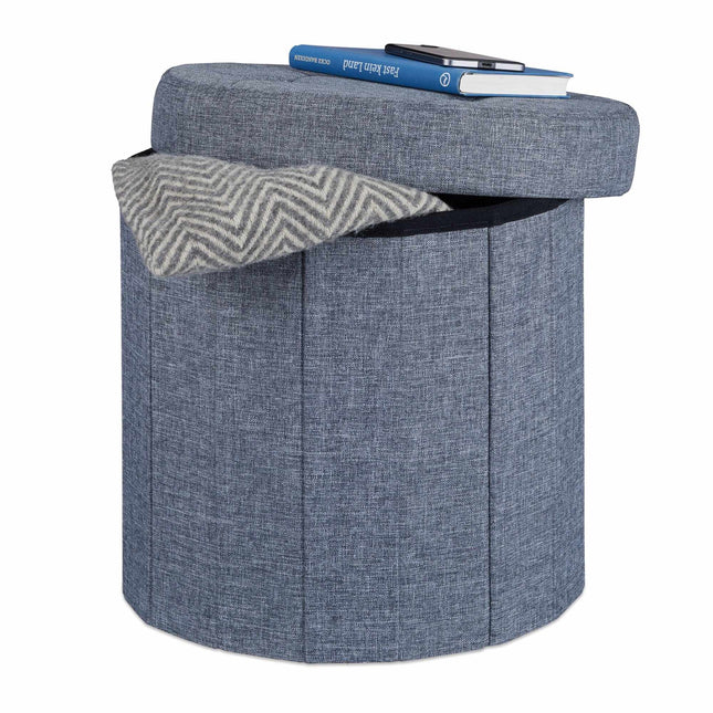 Hocker mit Stauraum Größe M rund