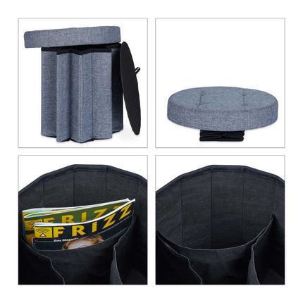 Stool with storage space size M round
