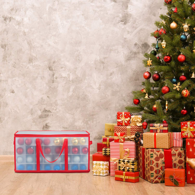 Sac de rangement pour 128 décorations de Noël, séparateurs réglables