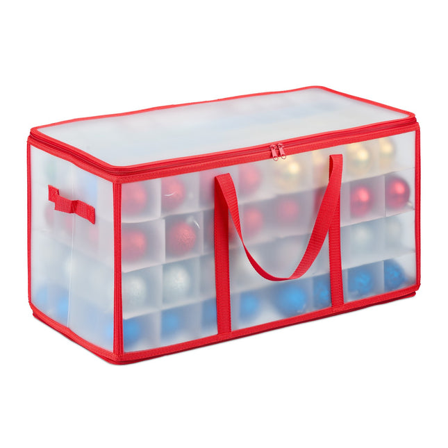 Sac de rangement pour 128 décorations de Noël, séparateurs réglables