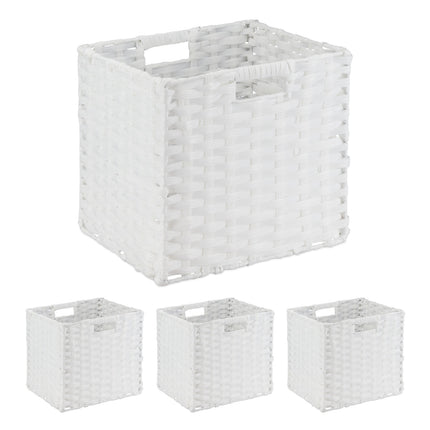 Lot de 4 paniers de rangement en plastique durable