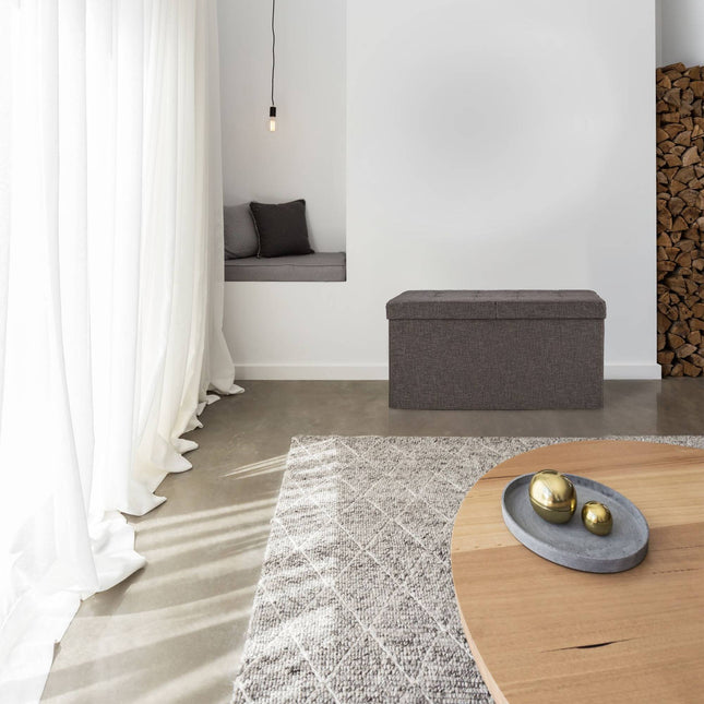 Banc de rangement avec couvercle à charnière