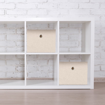 Lot de 2 boîtes de rangement - Organisateurs en tissu multicolore