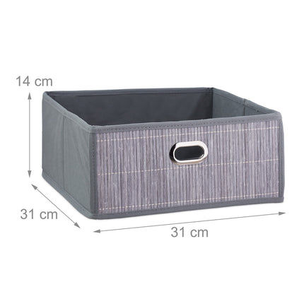 Panier de rangement en bambou plat