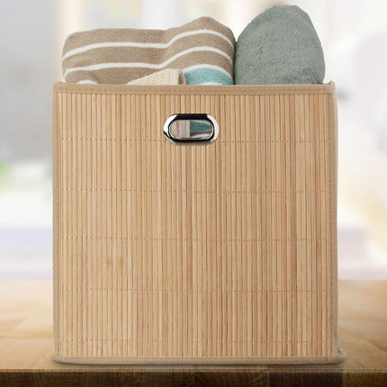 Panier de rangement en bambou haut