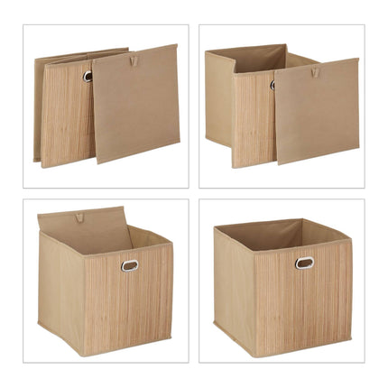 Panier de rangement en bambou haut