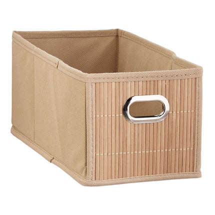 Panier de rangement en bambou étroit