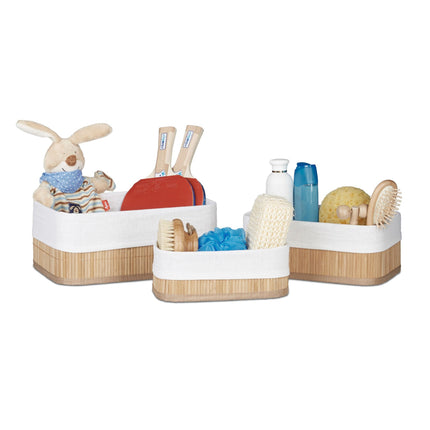 Panier de rangement salle de bain 3 pièces