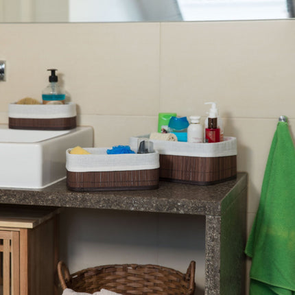 Panier de rangement salle de bain 3 pièces