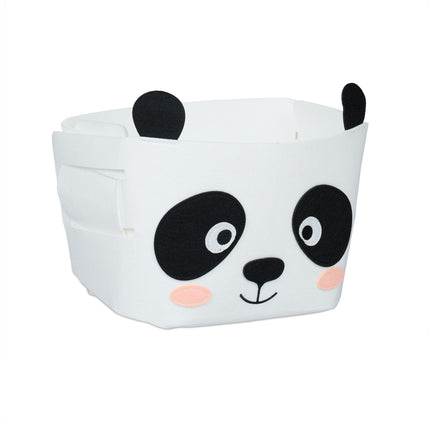 Panier de rangement en feutre avec motifs animaliers