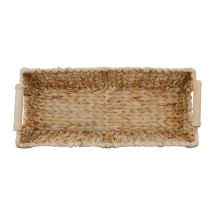 Panier de rangement en jacinthe d'eau