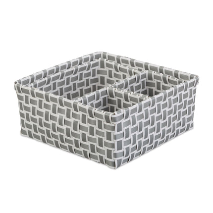 Lot de 4 paniers de rangement tissés