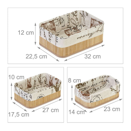 Paniers de rangement - lot de 3