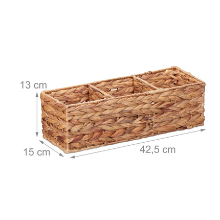 Panier de rangement à 3 compartiments