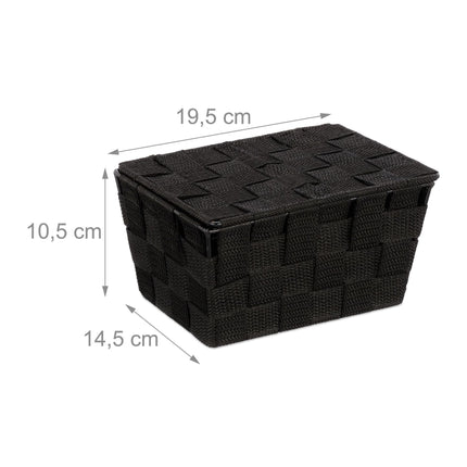 Panier de rangement avec couvercle