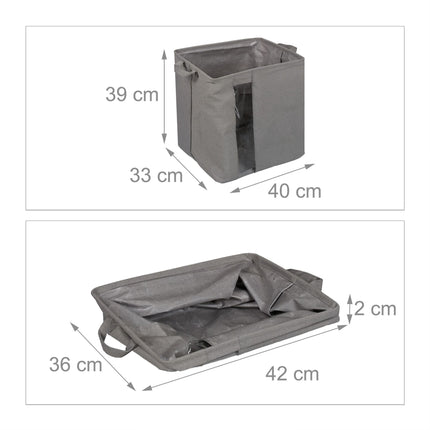 Panier de rangement avec fenêtre de visualisation