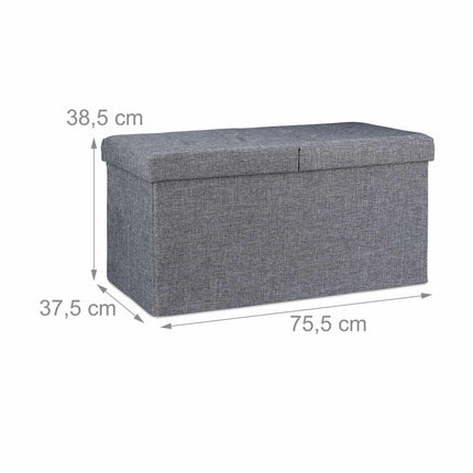 Banc de rangement avec couvercle à charnière