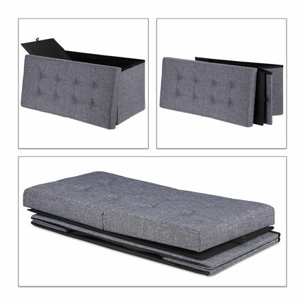 Banc de rangement avec couvercle à charnière