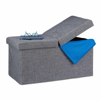 Banc de rangement avec couvercle à charnière