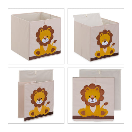 Aufbewahrungsbox mit Löwenmotiv