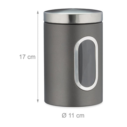 Bocal de rangement avec fenêtre de visualisation